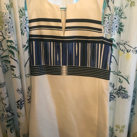 Tory Burch Mixed Pattern Plaited Dress - Size 12 - Picture 2 of 4